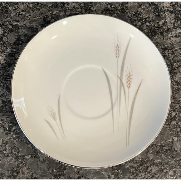 7 Vintage Platinum Wheat 5 3/4” Saucers Fine China of Japan - Picture 4 of 5